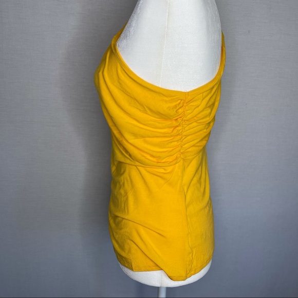 Sleeveless One Shoulder Knit Top a new day Yellow - Picture 5 of 7
